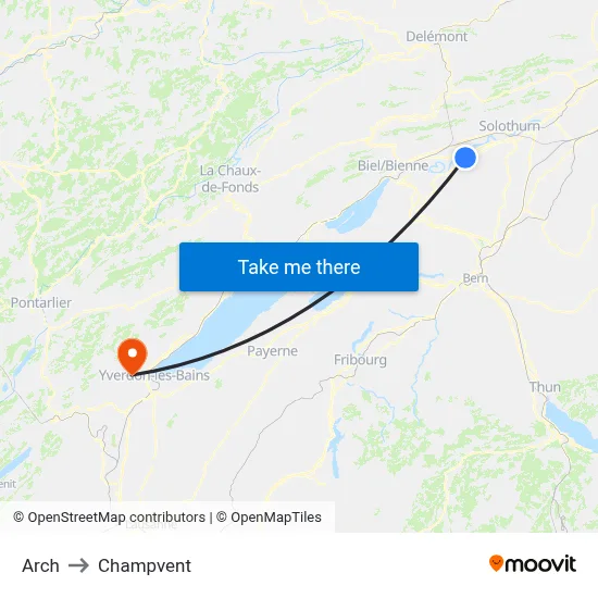 Arch to Champvent map