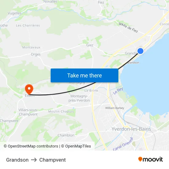 Grandson to Champvent map