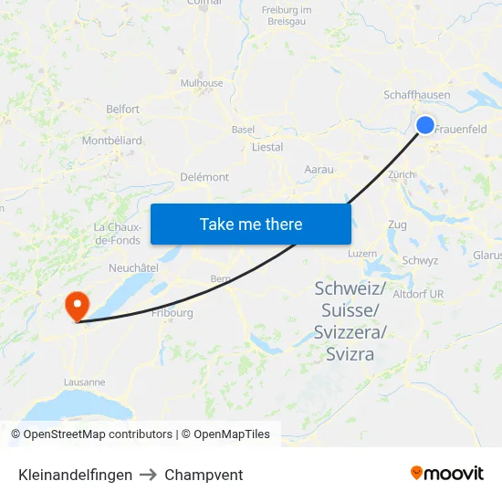 Kleinandelfingen to Champvent map