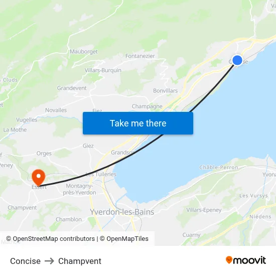 Concise to Champvent map