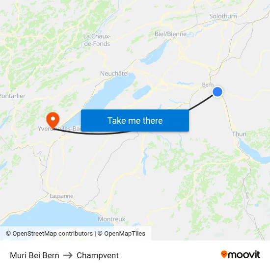 Muri Bei Bern to Champvent map