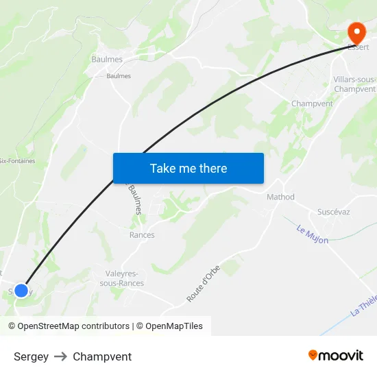 Sergey to Champvent map