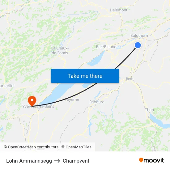 Lohn-Ammannsegg to Champvent map