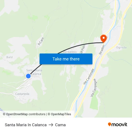 Santa Maria In Calanca to Cama map