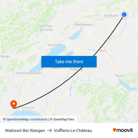 Walliswil Bei Wangen to Vufflens-Le-Château map