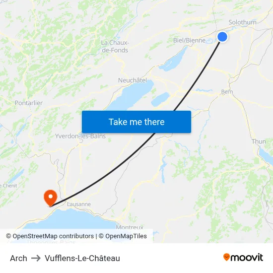 Arch to Vufflens-Le-Château map