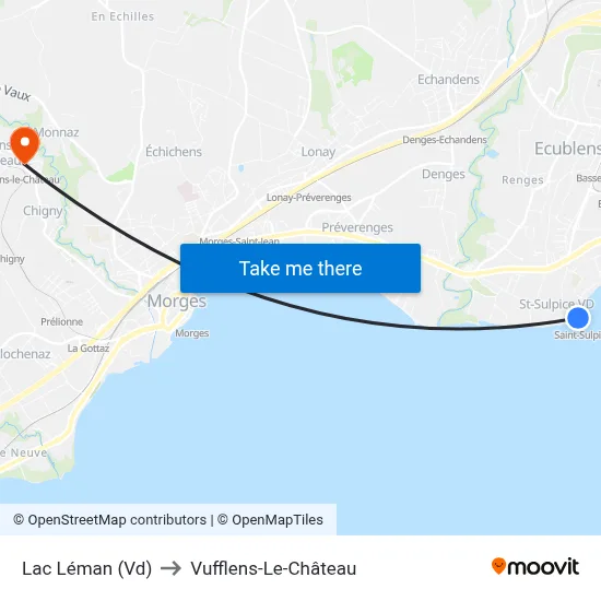 Lac Léman (Vd) to Vufflens-Le-Château map