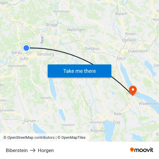 Biberstein to Horgen map