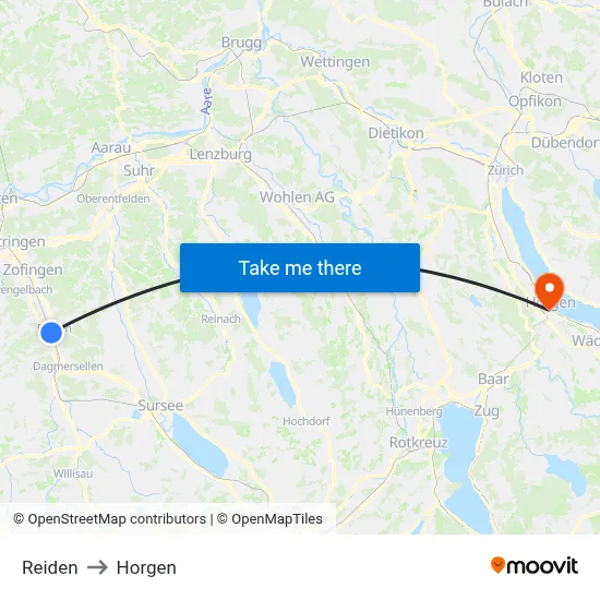 Reiden to Horgen map