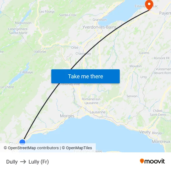 Dully to Lully (Fr) map