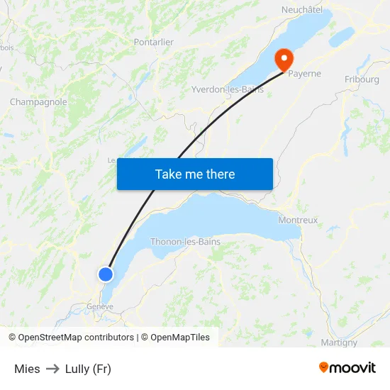 Mies to Lully (Fr) map