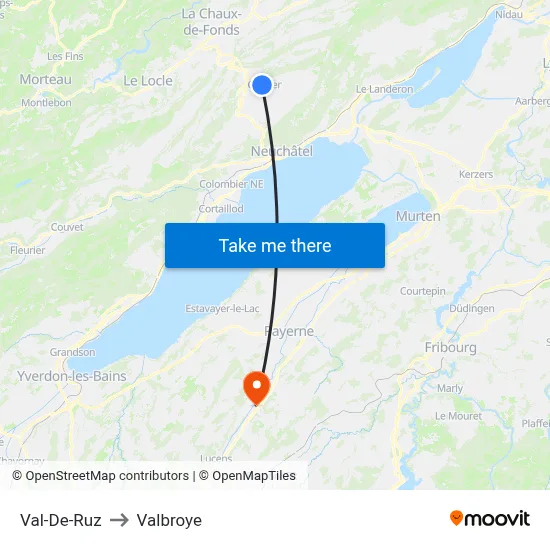 Val-De-Ruz to Valbroye map