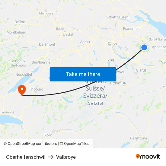 Oberhelfenschwil to Valbroye map