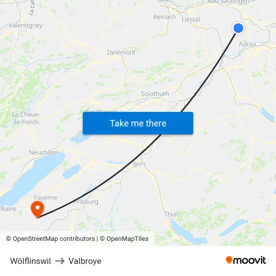 Wölflinswil to Valbroye map