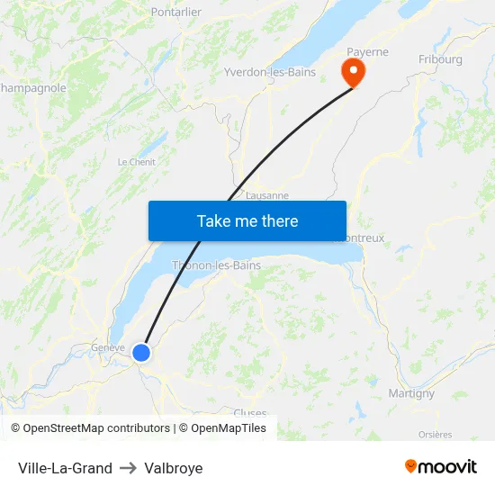 Ville-La-Grand to Valbroye map
