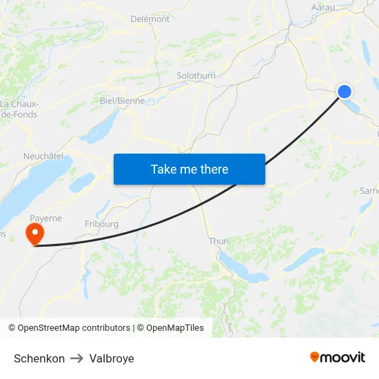 Schenkon to Valbroye map