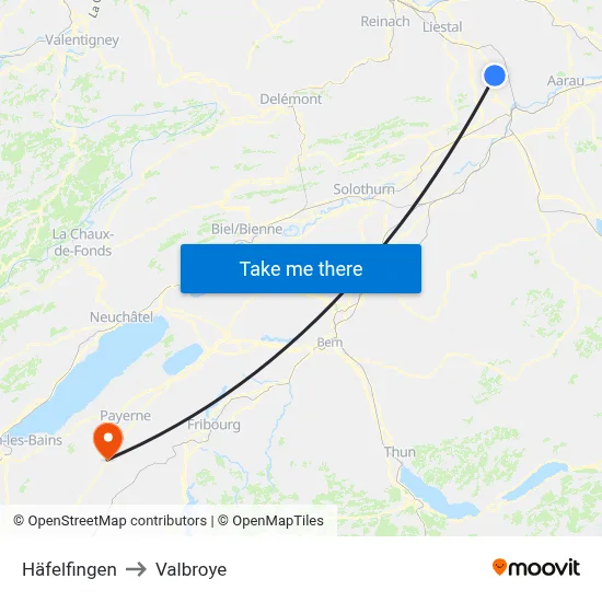 Häfelfingen to Valbroye map
