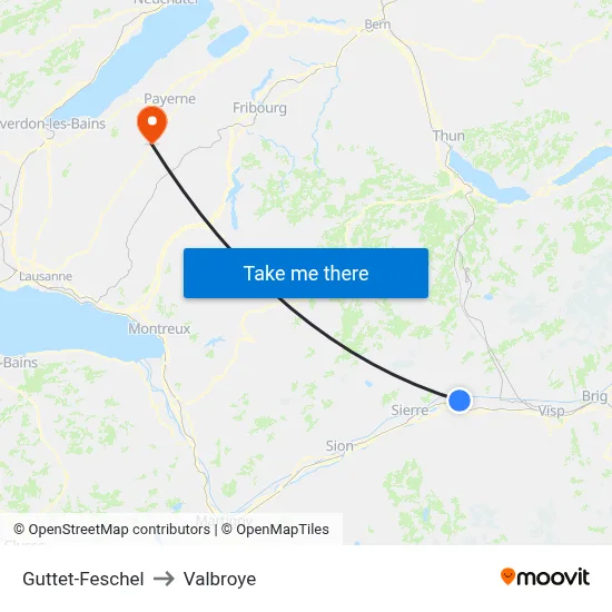 Guttet-Feschel to Valbroye map