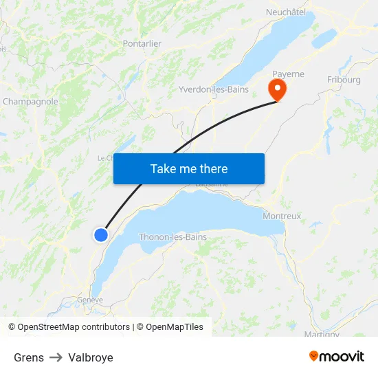 Grens to Valbroye map