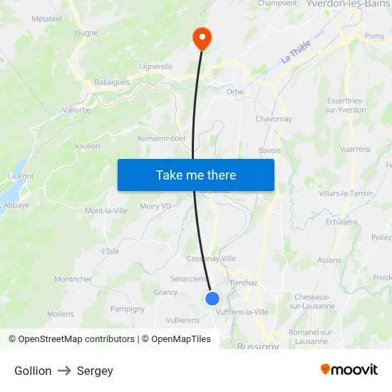 Gollion to Sergey map