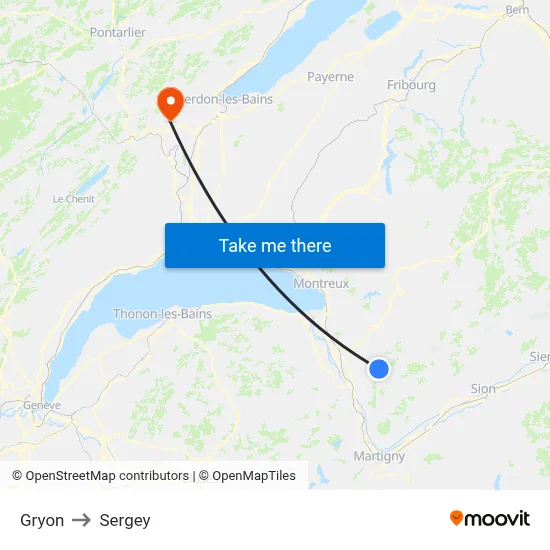 Gryon to Sergey map