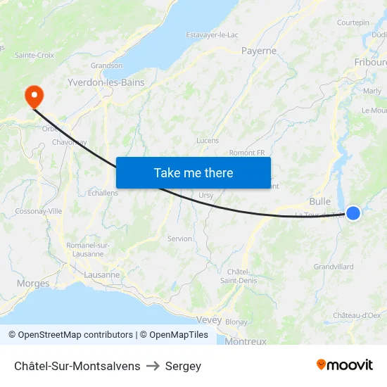 Châtel-Sur-Montsalvens to Sergey map