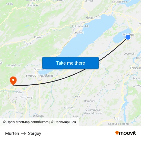 Murten to Sergey map