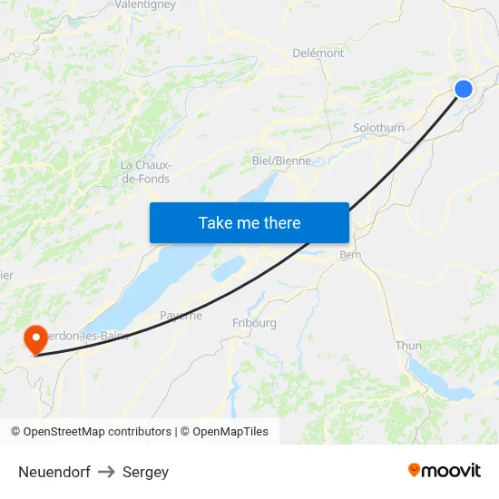 Neuendorf to Sergey map