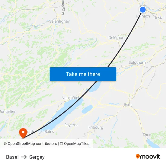Basel to Sergey map