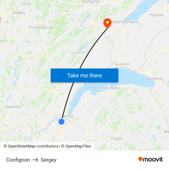 Confignon to Sergey map