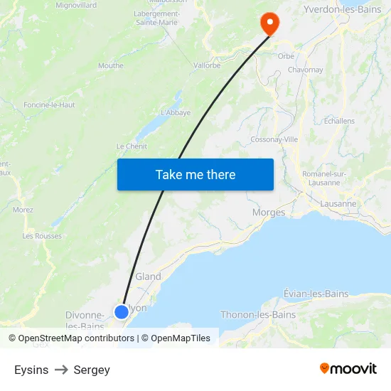 Eysins to Sergey map