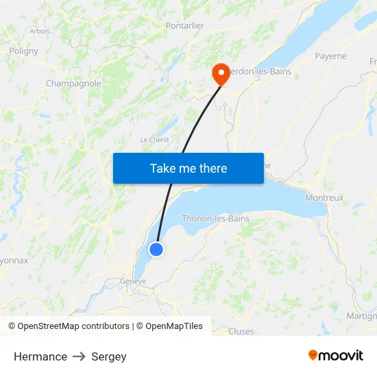 Hermance to Sergey map