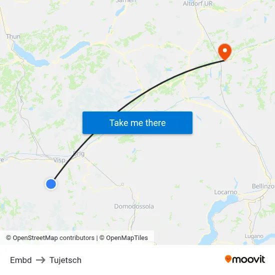 Embd to Tujetsch map