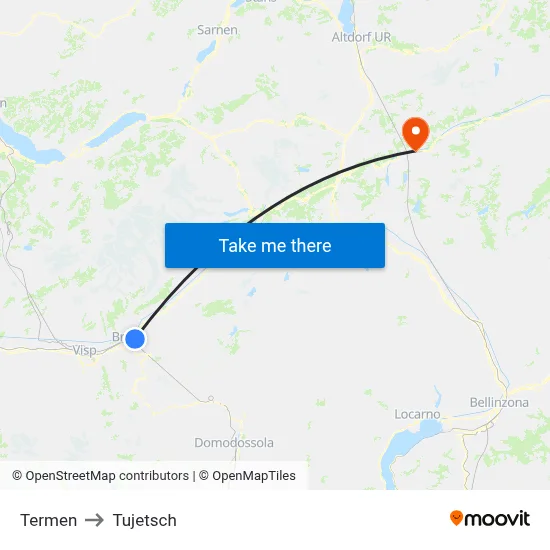 Termen to Tujetsch map