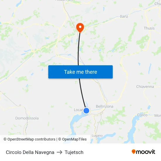 Circolo Della Navegna to Tujetsch map