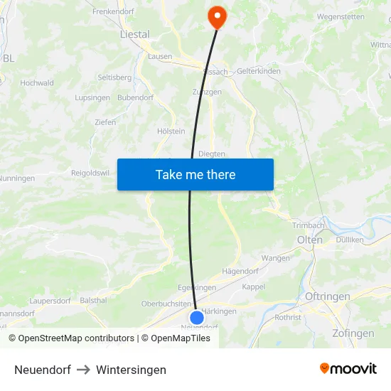 Neuendorf to Wintersingen map