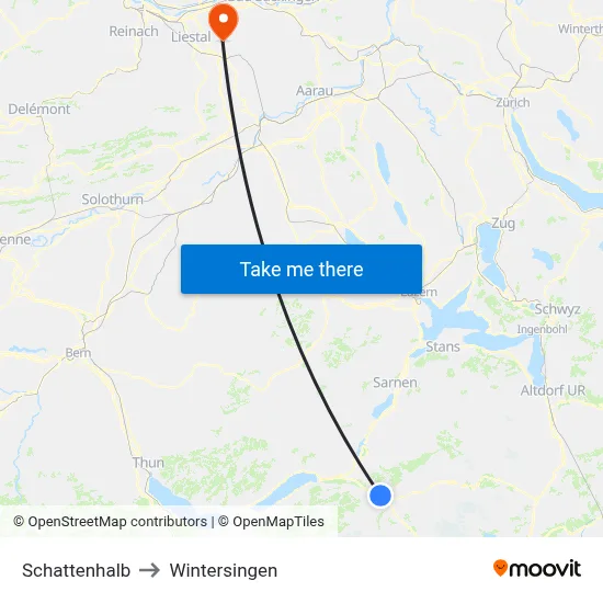Schattenhalb to Wintersingen map