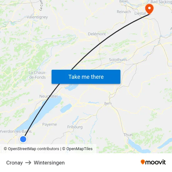 Cronay to Wintersingen map