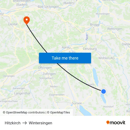 Hitzkirch to Wintersingen map