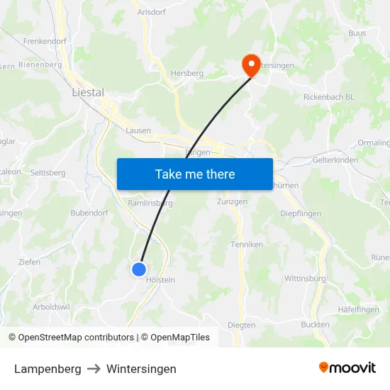 Lampenberg to Wintersingen map