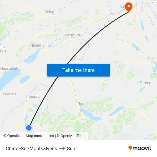 Châtel-Sur-Montsalvens to Suhr map