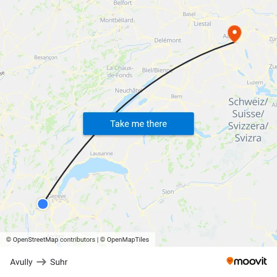 Avully to Suhr map