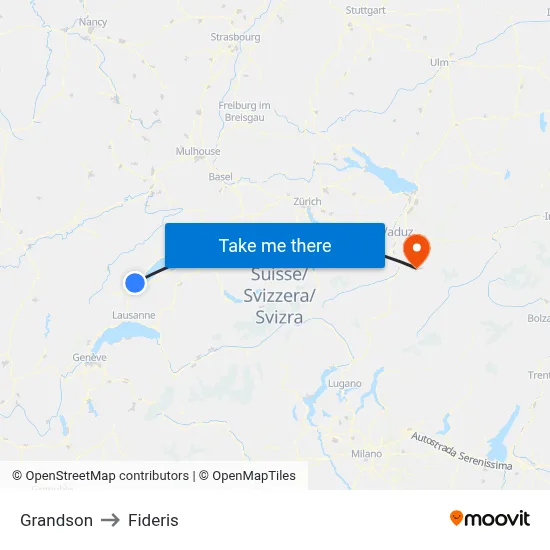 Grandson to Fideris map