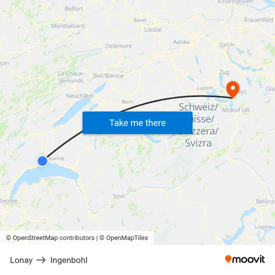 Lonay to Ingenbohl map
