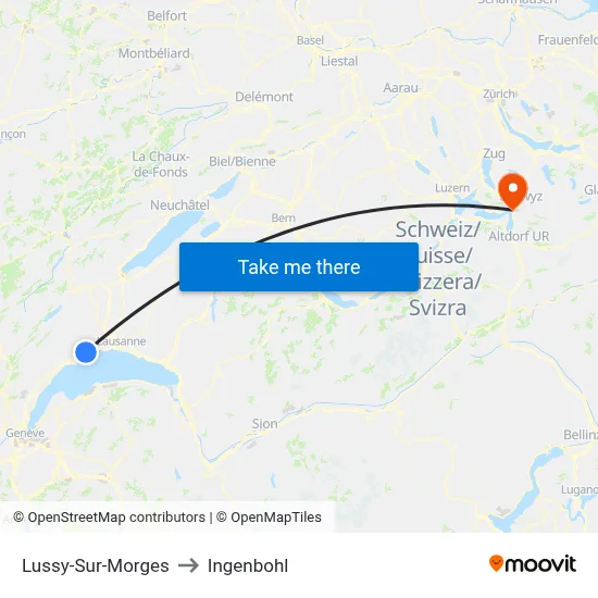 Lussy-Sur-Morges to Ingenbohl map