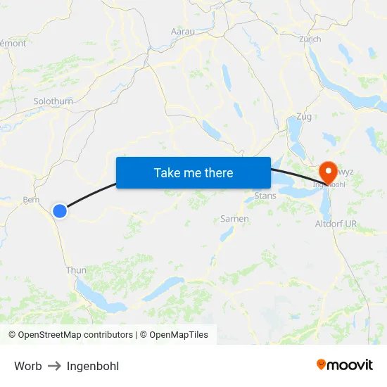 Worb to Ingenbohl map