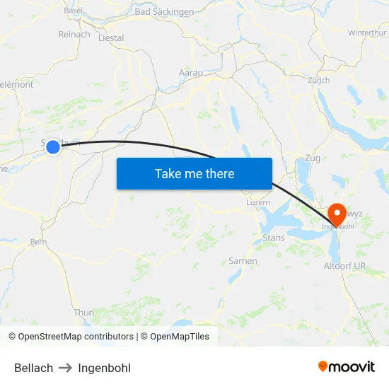 Bellach to Ingenbohl map