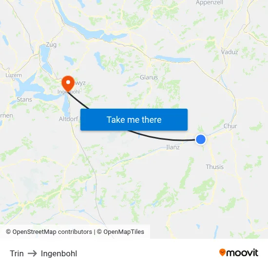 Trin to Ingenbohl map