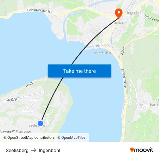 Seelisberg to Ingenbohl map