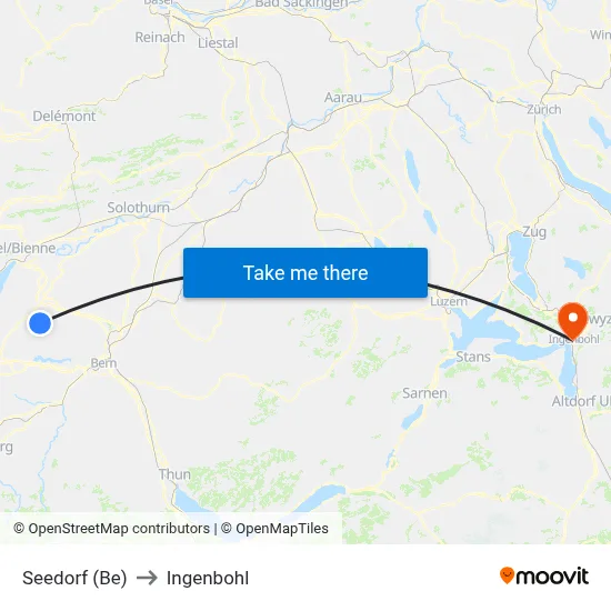 Seedorf (Be) to Ingenbohl map